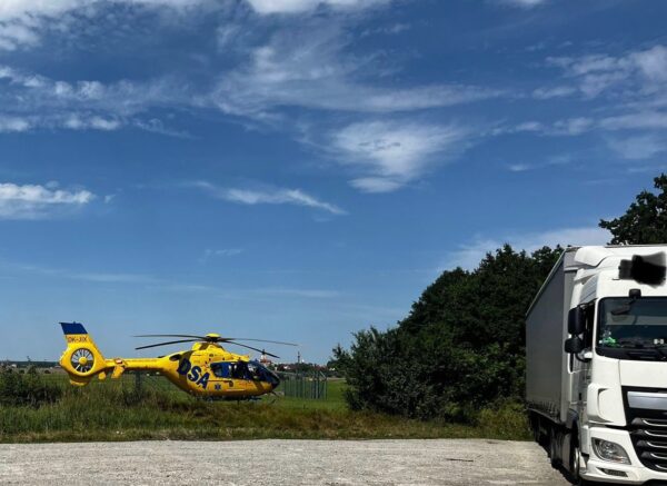 Nehoda kamionu a motorky u Veselí nad Lužnicí. Foto: PČR