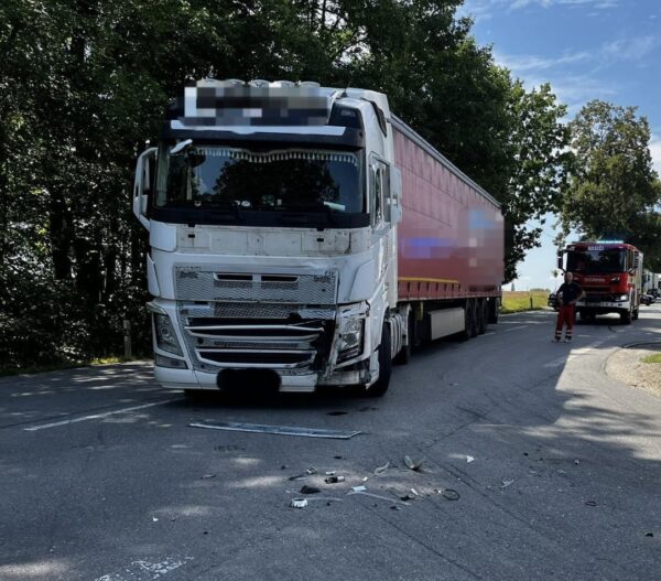 Nehoda kamionu a motorky u Veselí nad Lužnicí. Foto: PČR