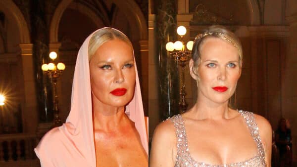 Simona Krainová a Diana Kobzanová na módní přehlídce Osmanyho Laffity. Foto: Nextfoto