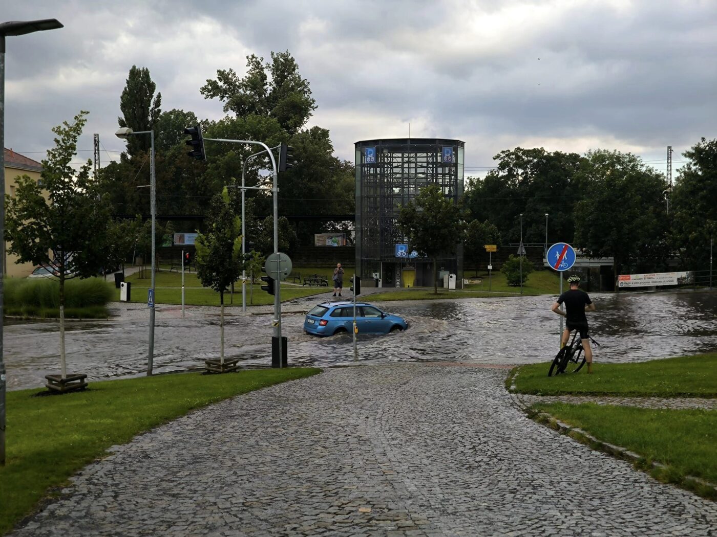 Lijáky zaplavily ulice v Litoměřicích. Zdroj: Lucie Kliková