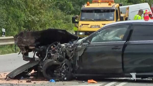 Vážná nehoda u Slavkova u Brna. Zdroj: ČT