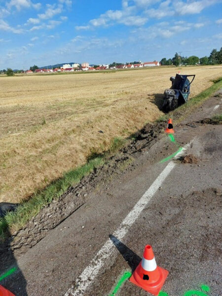Tragická nehoda auta a dodávky u Vodňan. Foto: PČR