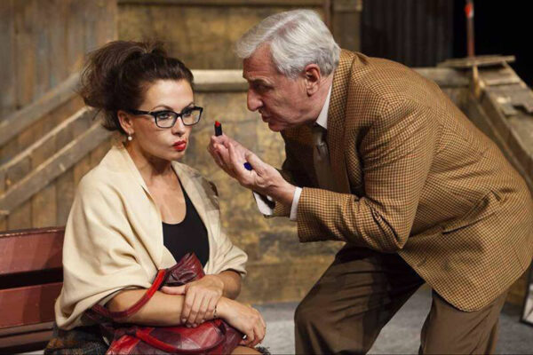 Dana Morávková a Karel Heřmánek v Divadle Bez zábradlí.