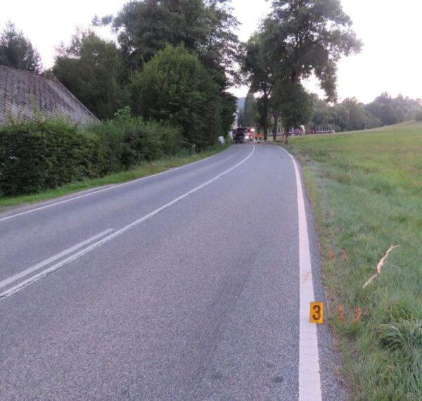 Tragická nehoda dodávky v Čisté u Horek. Foto: PČR