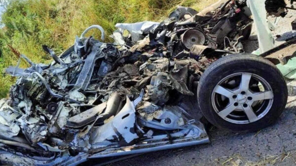 Tragická nehoda auta a kombajnu v Polsku. Foto: policie