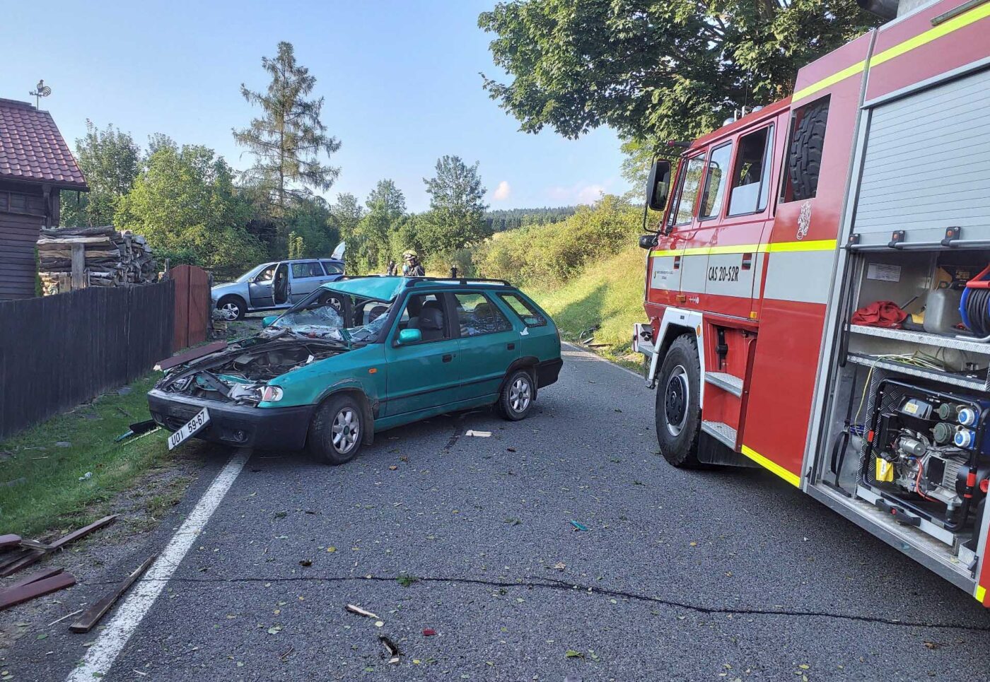 Vážná nehoda v Tatenicích. Foto: HZS