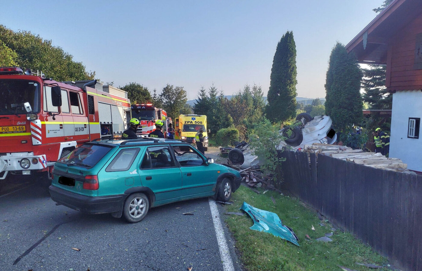 Vážná nehoda v Tatenicích. Foto: HZS