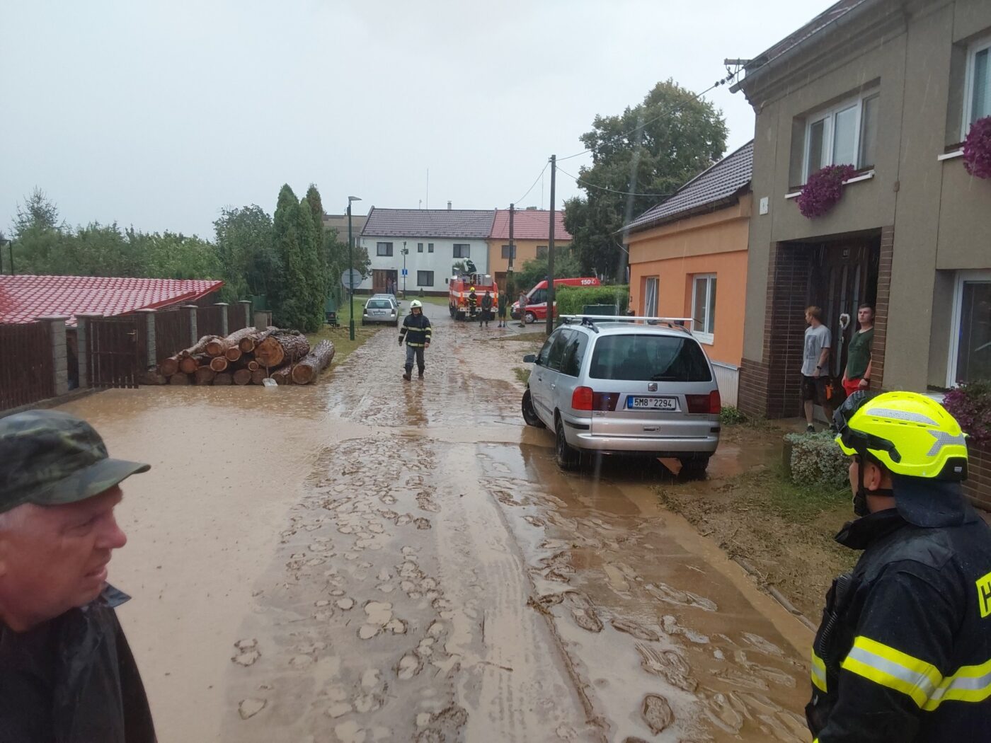 Záplavy na Olomoucku. Foto: HZS