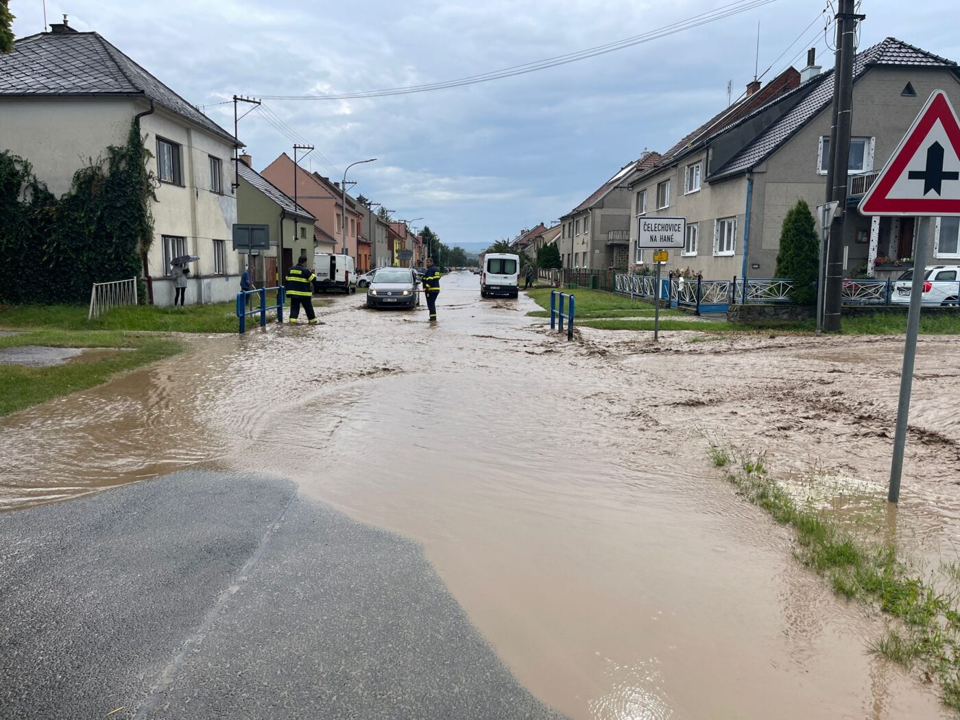 Záplavy na Olomoucku. Foto: HZS