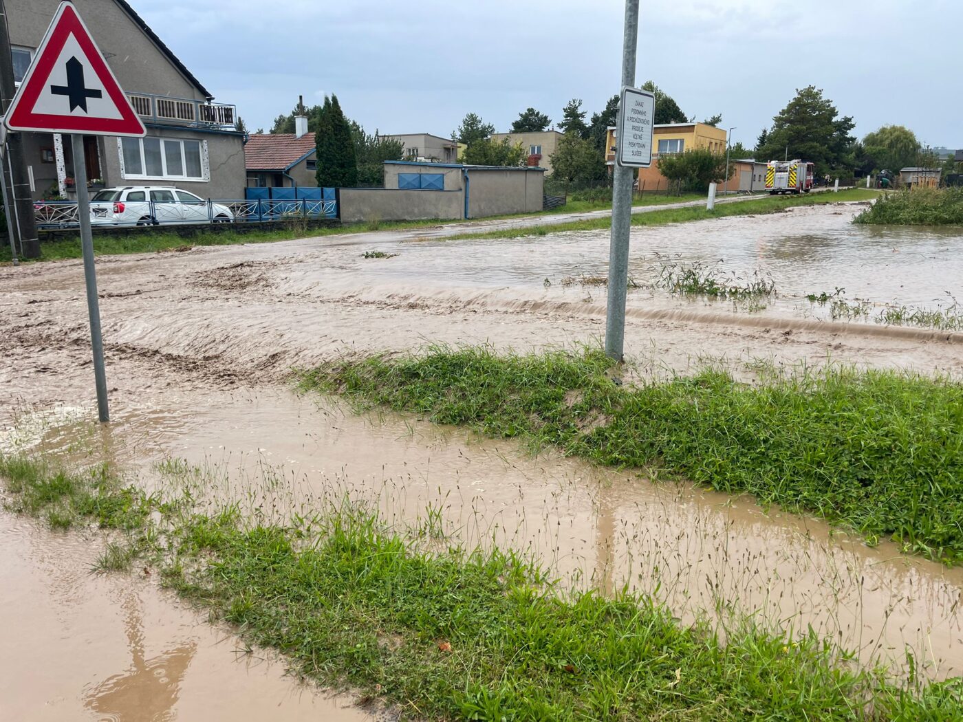 Záplavy na Olomoucku. Foto: HZS