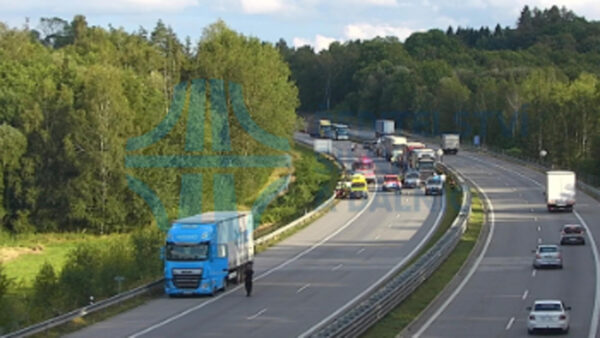 sražený chodec na dálnici D1