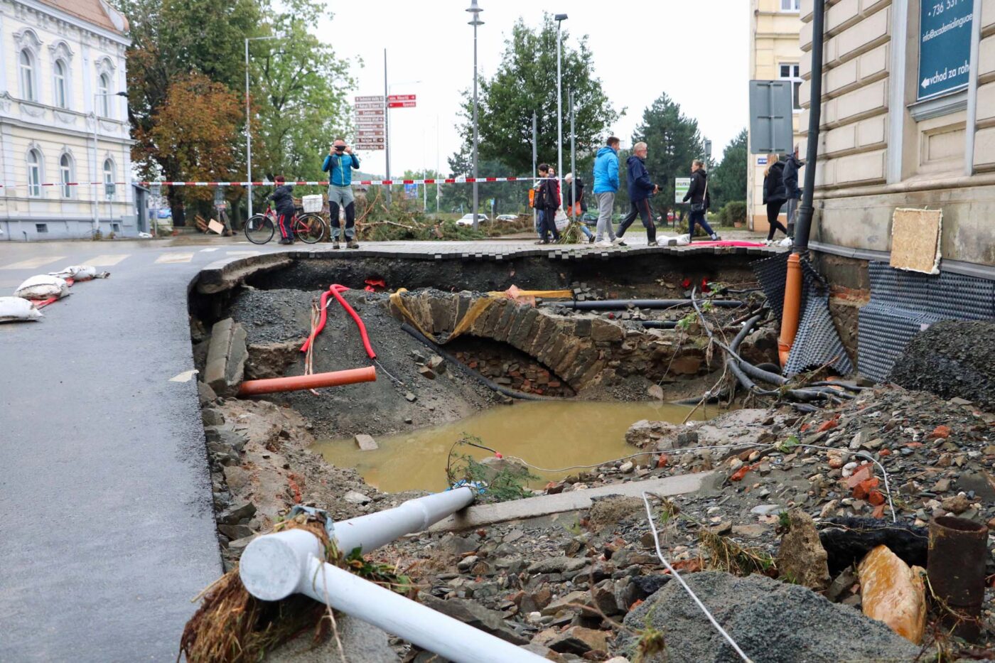 Krnov po řádění povodní. Foto: Město Krnov