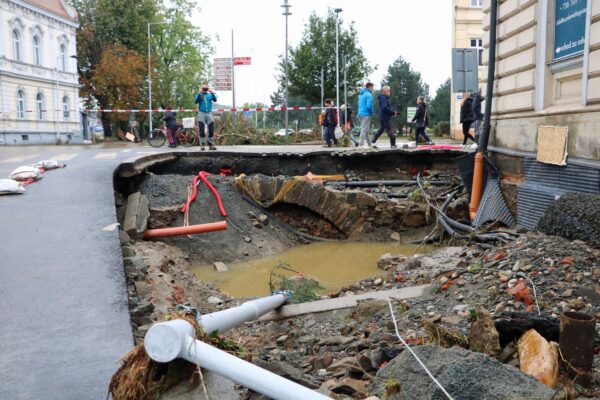 Krnov po řádění povodní. Foto: Město Krnov