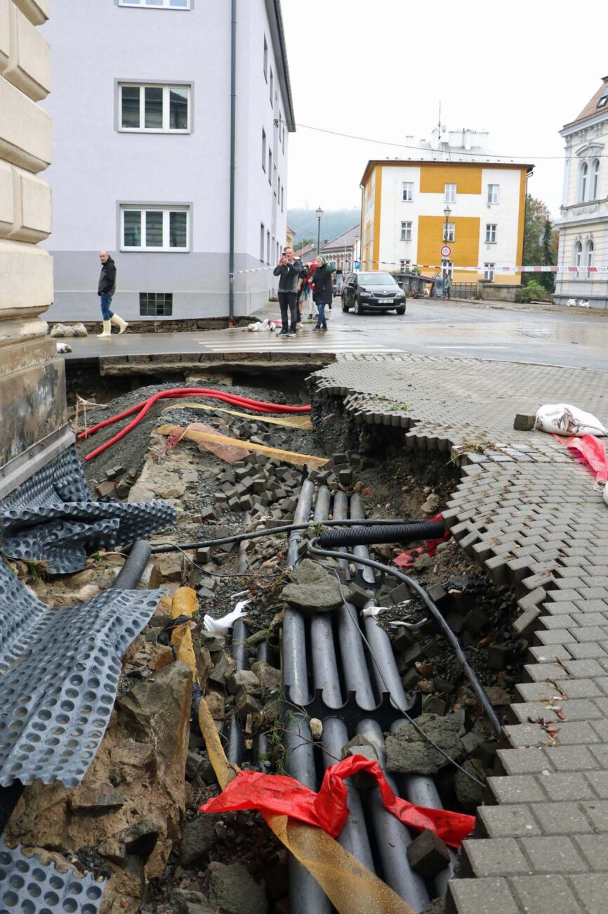 Krnov po řádění povodní. Foto: Město Krnov