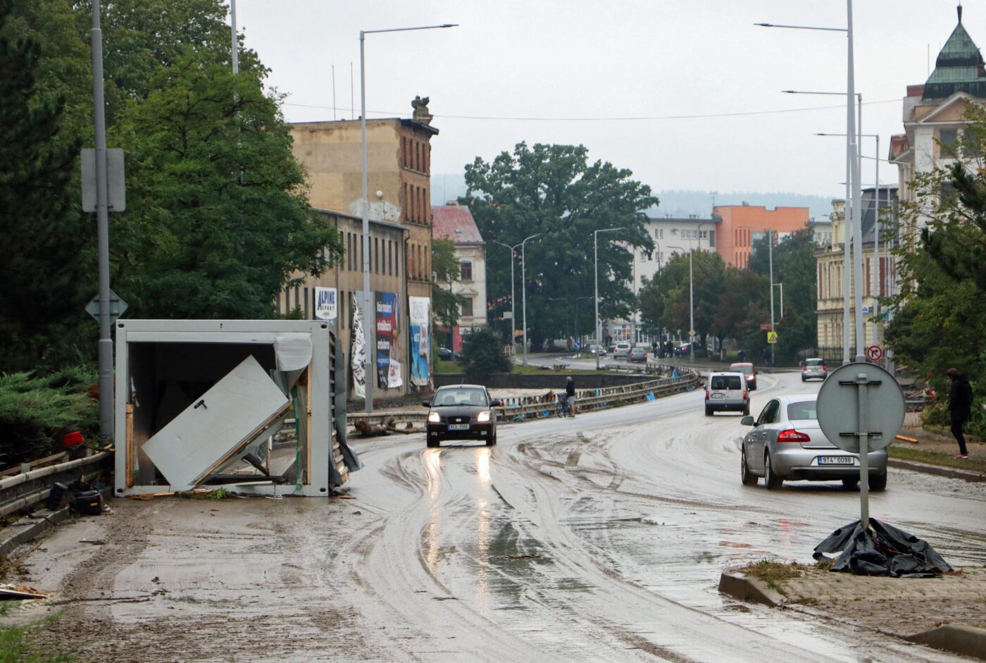 Krnov po řádění povodní. Foto: Město Krnov