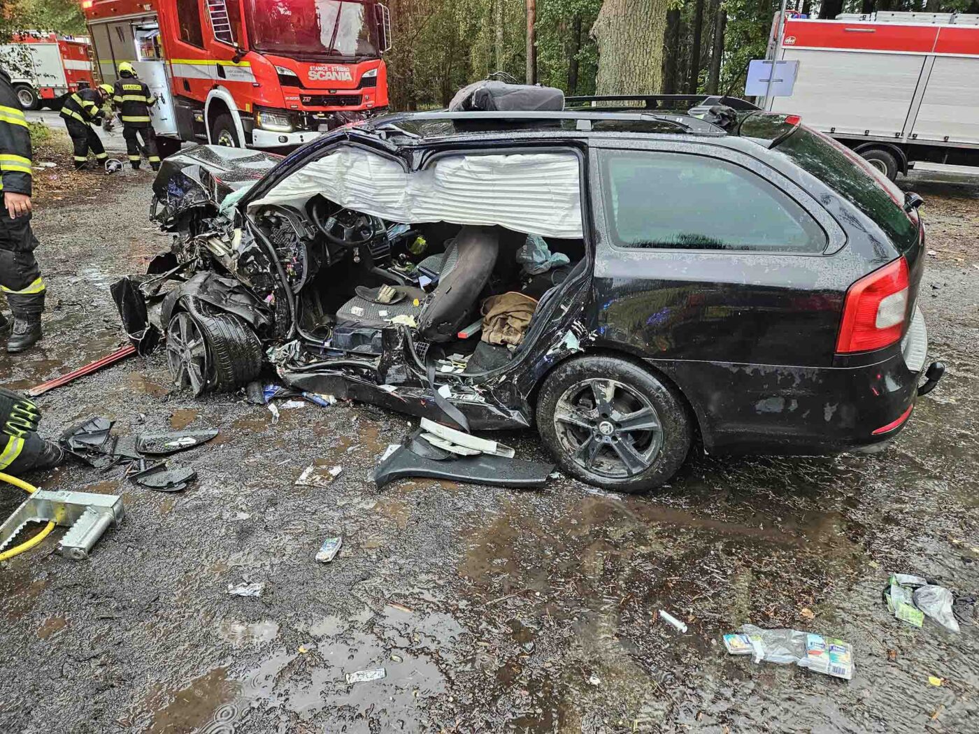 Vážná nehoda u Boru na Tachovsku. Foto: HZS