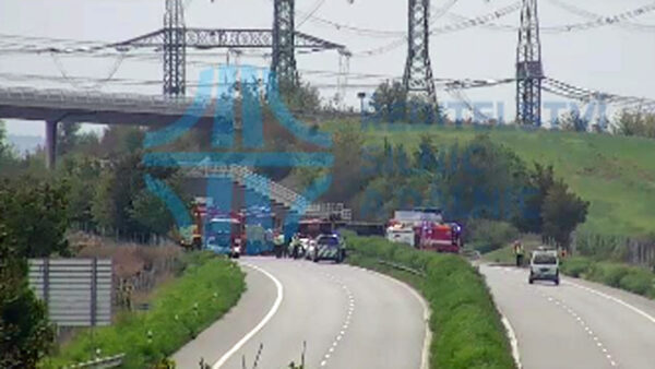 Tragická nehoda na dálnici D55. Zdroj: ŘSD
