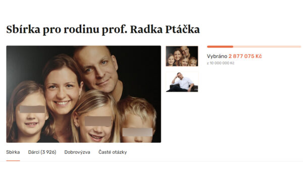 Výsledek sbírky pro rodinu Radka Ptáčka, která byla předčasně ukončena.