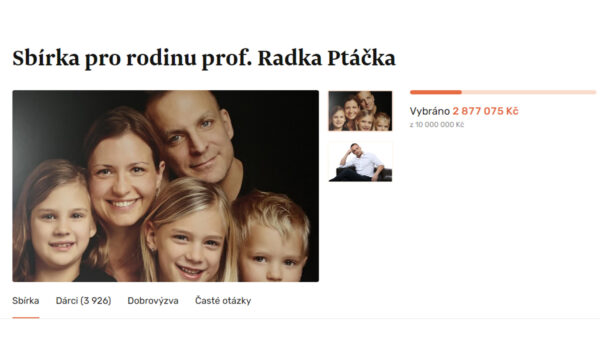 Výsledek sbírky pro rodinu Radka Ptáčka, která byla předčasně ukončena.
