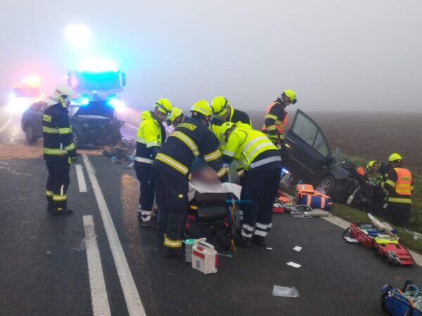 Vážná nehoda u obce Strojetice. Foto: HZS