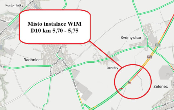 Nové omezení na dálnici D10 u Svémyslic. Foto: ŘSD