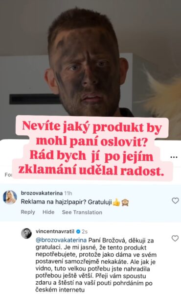 Reklamu zkritizovala Kateřina Brožová.