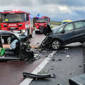 Dnešní tragická nehoda u Křimova. Foto: HZS