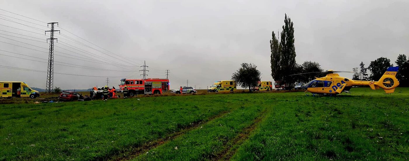 Tragická nehoda mezi obcemi Netěchovice Nuzice. Foto: HZS