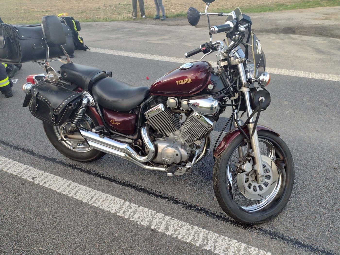 Nehoda motocyklu ve Vendolí na Svitavsku. Foto: HZS