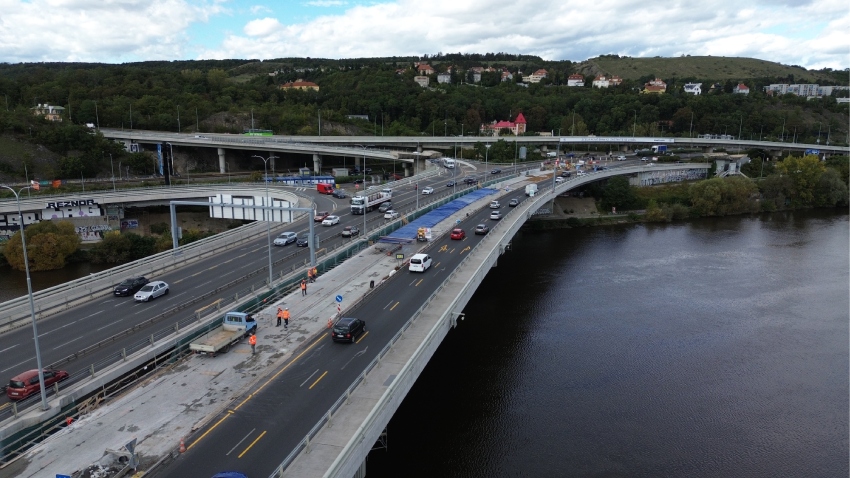 Rekonstrukce Barrandovského mostu. Foto: TSK