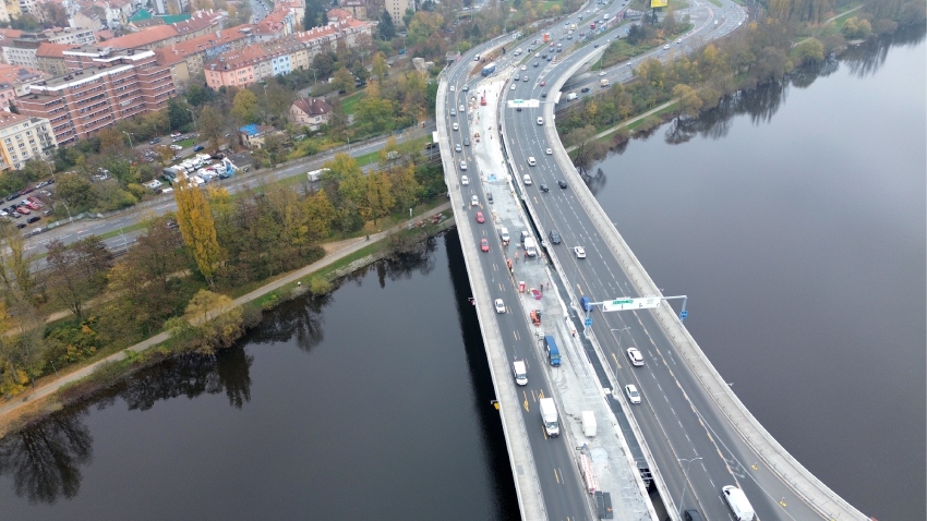 Rekonstrukce Barrandovského mostu. Foto: TSK