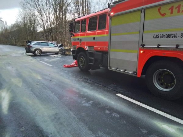 Tragická nehoda u Sebuzína na Ústecku. Foto: HZS
