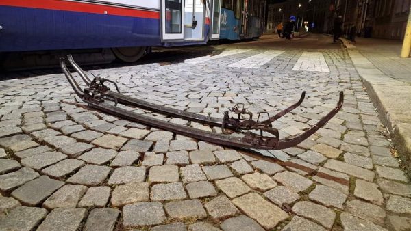 Nehoda tramvají v Olomouci.