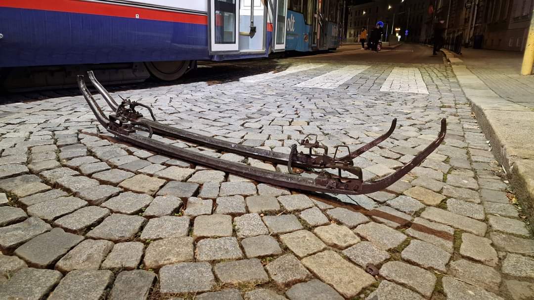 Nehoda tramvají v Olomouci.