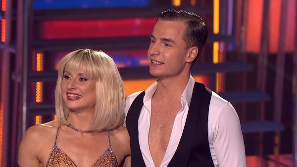 Kateřina Bartuněk Hrstková a Oskar Hes po sobotním tanci ve StarDance.