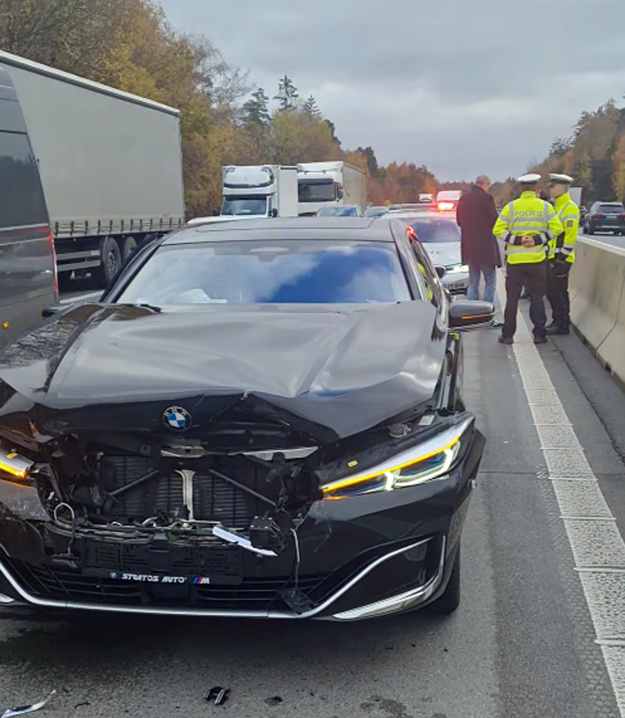 Jiří Kajínek měl nehodu na dálnici D1.