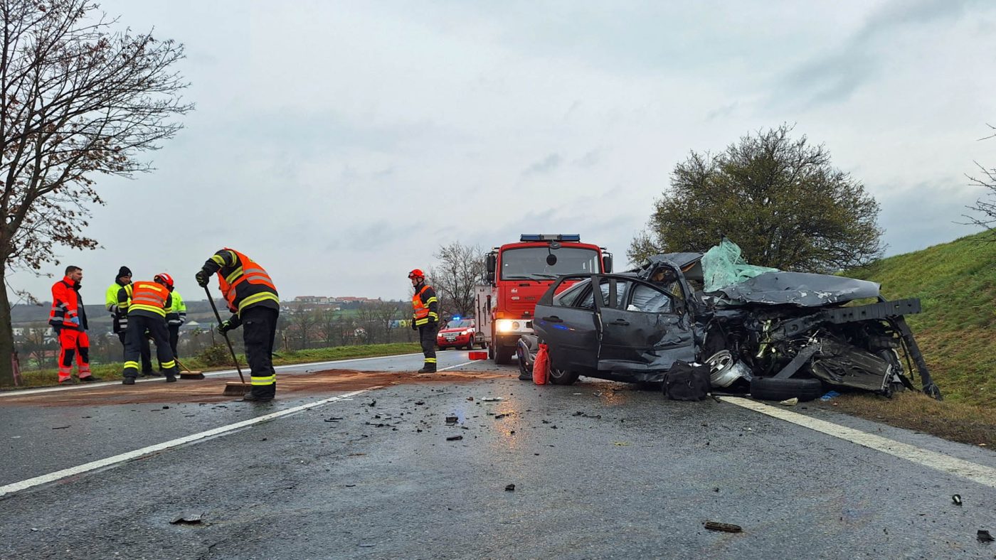 Tragická nehoda na Vyškovsku. Foto: HZS