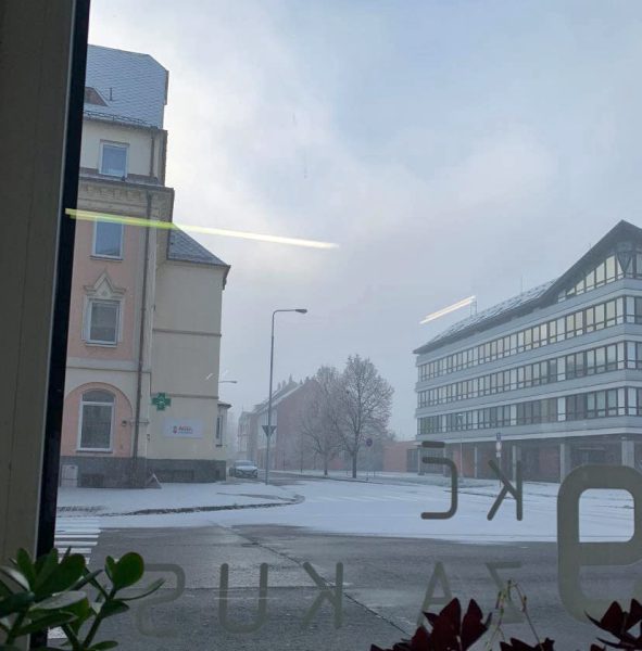 V Šumperku dnes napadl průmyslový sníh. Foto: Tereza Turanková