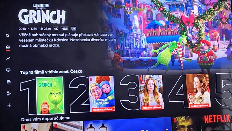 Grinch jedničkou na českém Netflixu