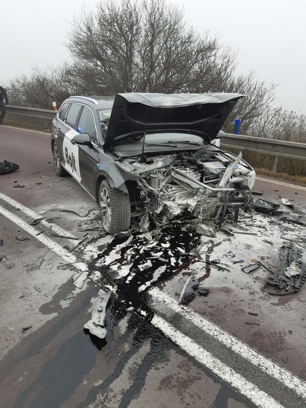 Vážná nehoda na sjezdu z Pražského okruhu. Foto: HZS