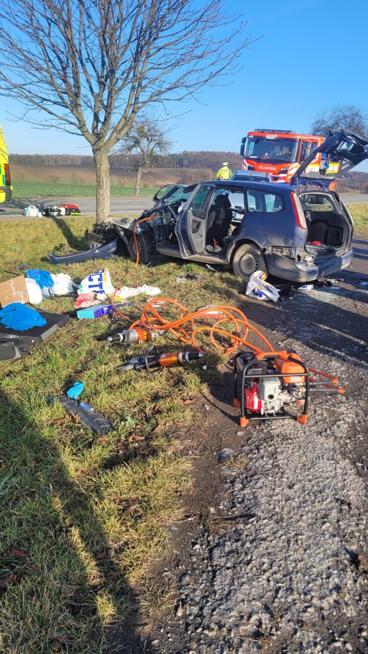 Vážná nehoda u Starého Jičína. Foto: HZS