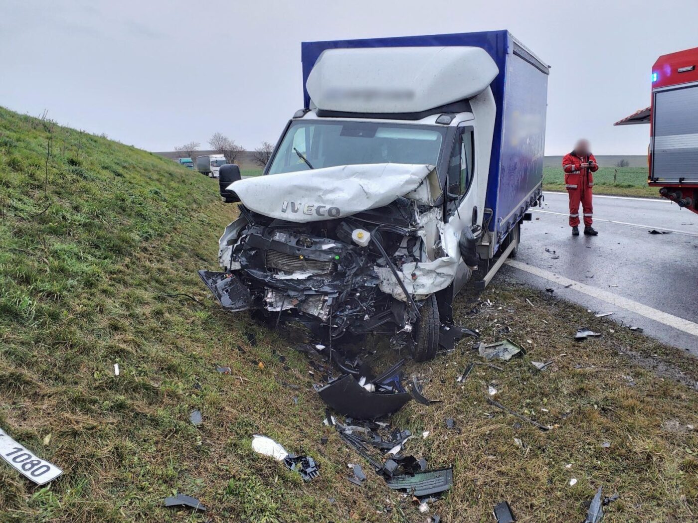 Tragická nehoda u Holubic na Vyškovsku. Foto: HZS