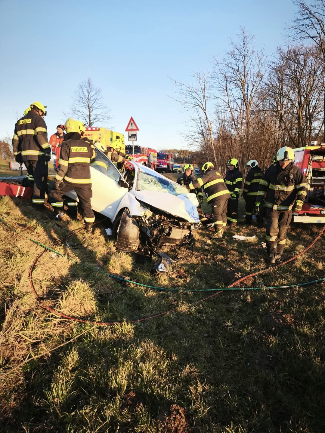 Nehoda u Střelských Hoštic. Foto: ZZS