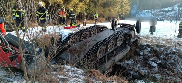 Tragická nehoda u Horního Dvořiště. Foto: HZS