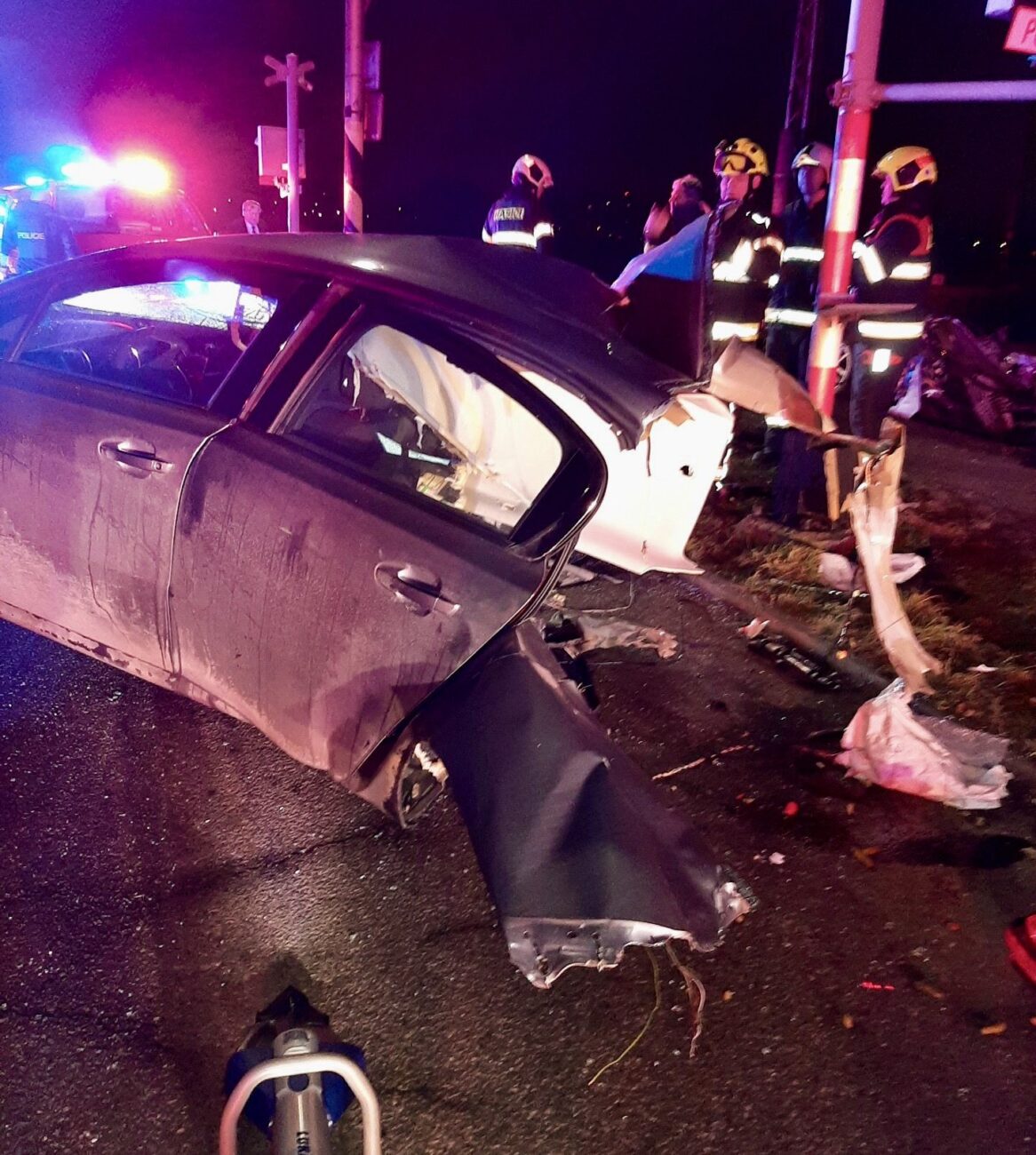 Tragická nehoda u Hrdějovic. Foto: SŽ