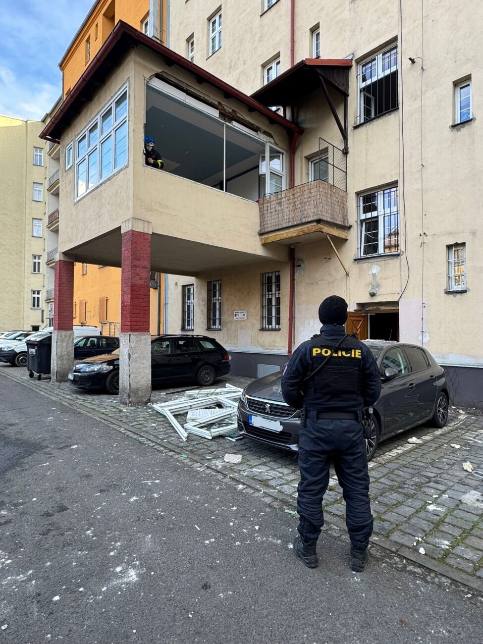 Výbuch koloběžky v centru Ostravy. Foto: PČR