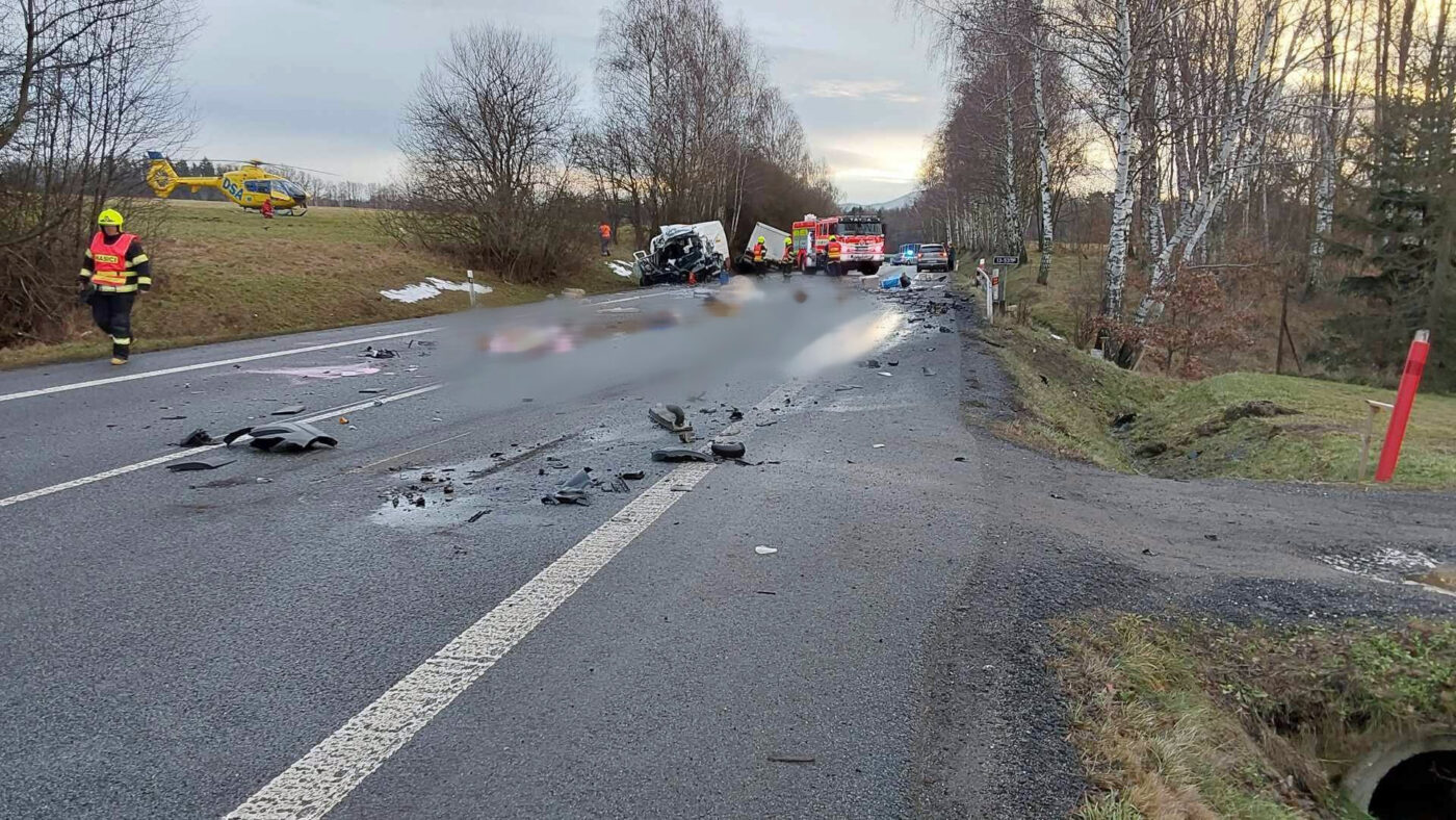 Nehoda v Jablonném v Podještědí. Foto: HZS