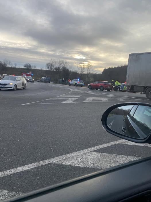 Nehoda policejního vozu u Přistoupimi. Foto: Michaela Sadílková