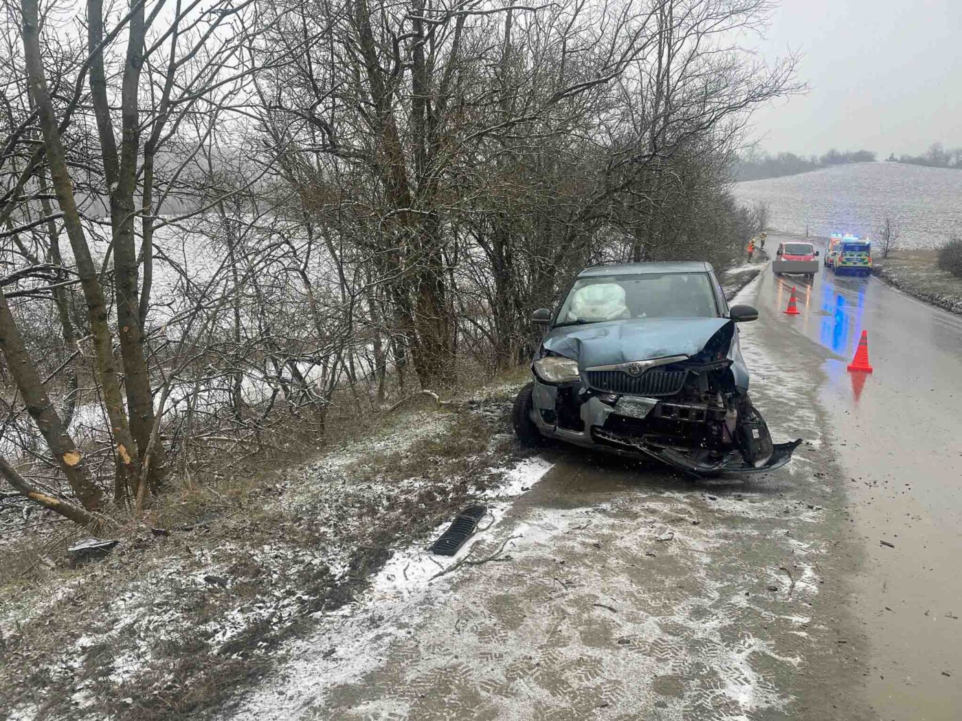 Nehoda mezi obcemi Kuchař a Mořina.