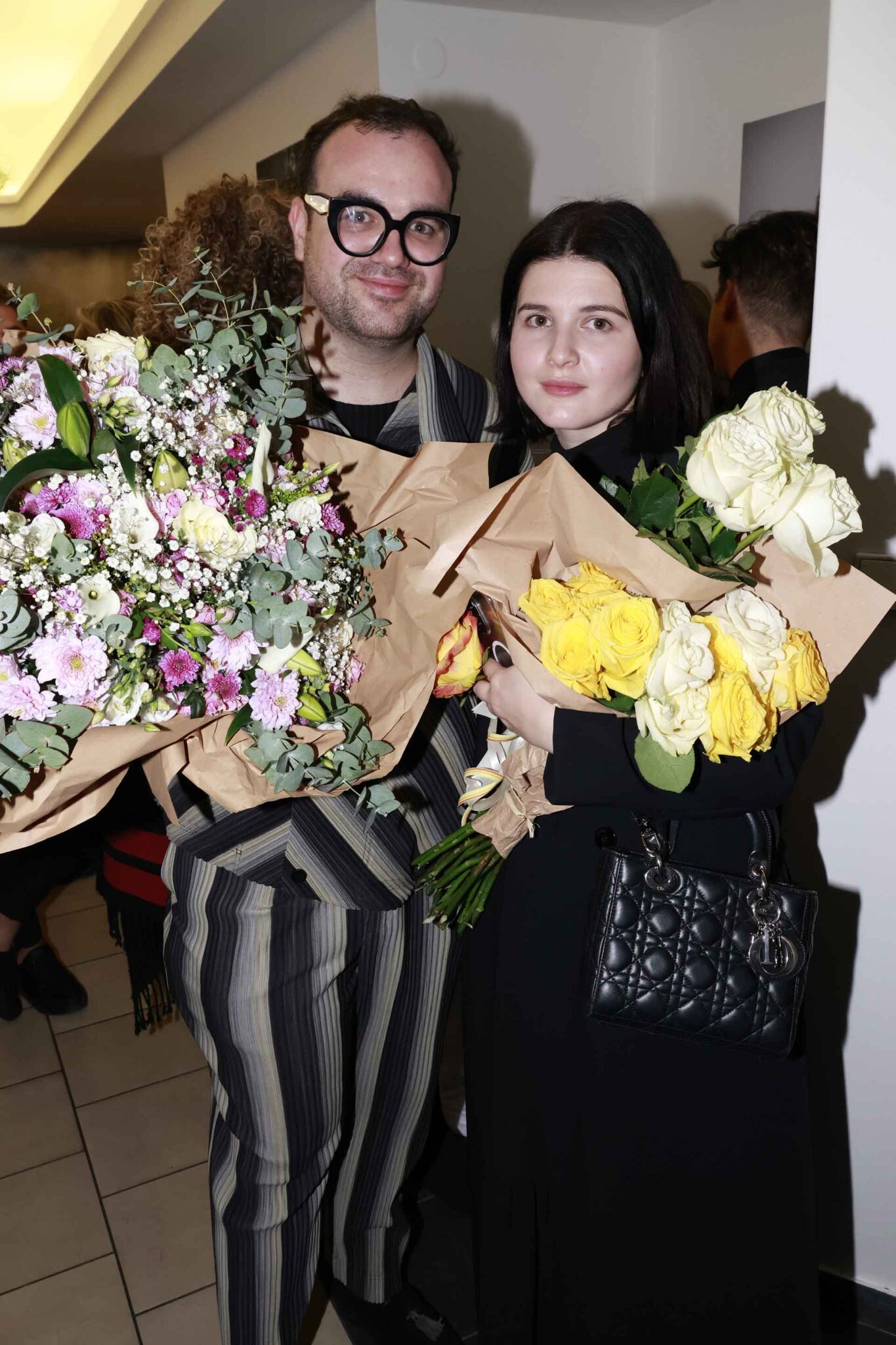 Dominik Roubínek se svou sestrou na premiéře muzikálu.